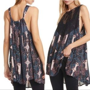 Free People Count Me In Trapeze Tunic Top Large